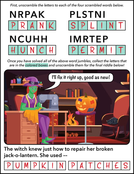 word jumble puzzle - layout - fall 2024 newsletter - ANSWERS